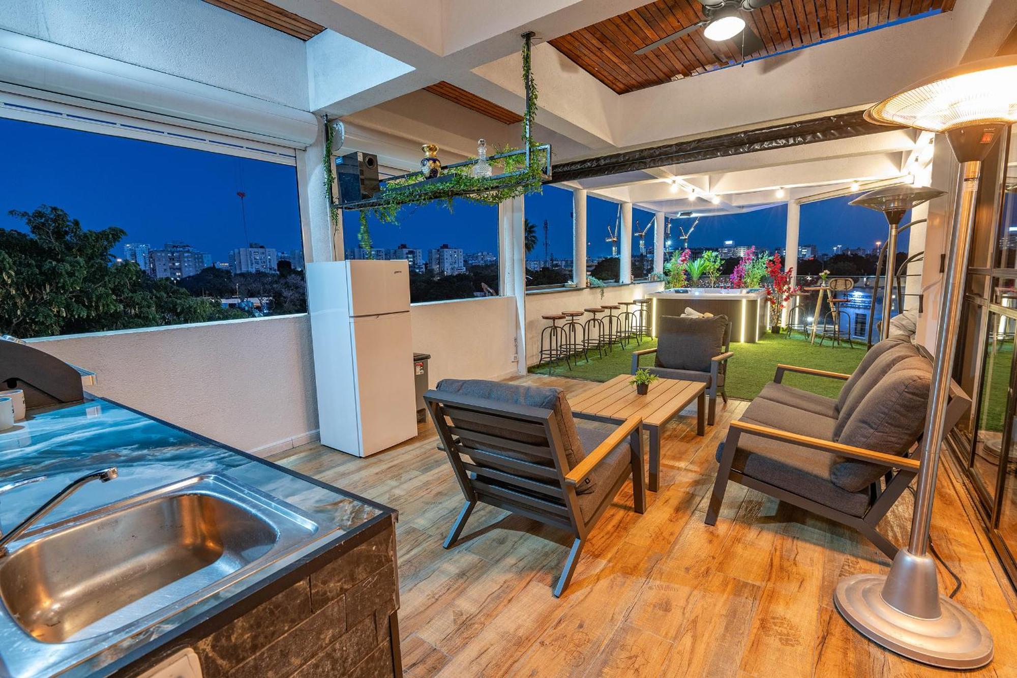 Luxurious Penthouse In Tel Aviv With Pool公寓 客房 照片