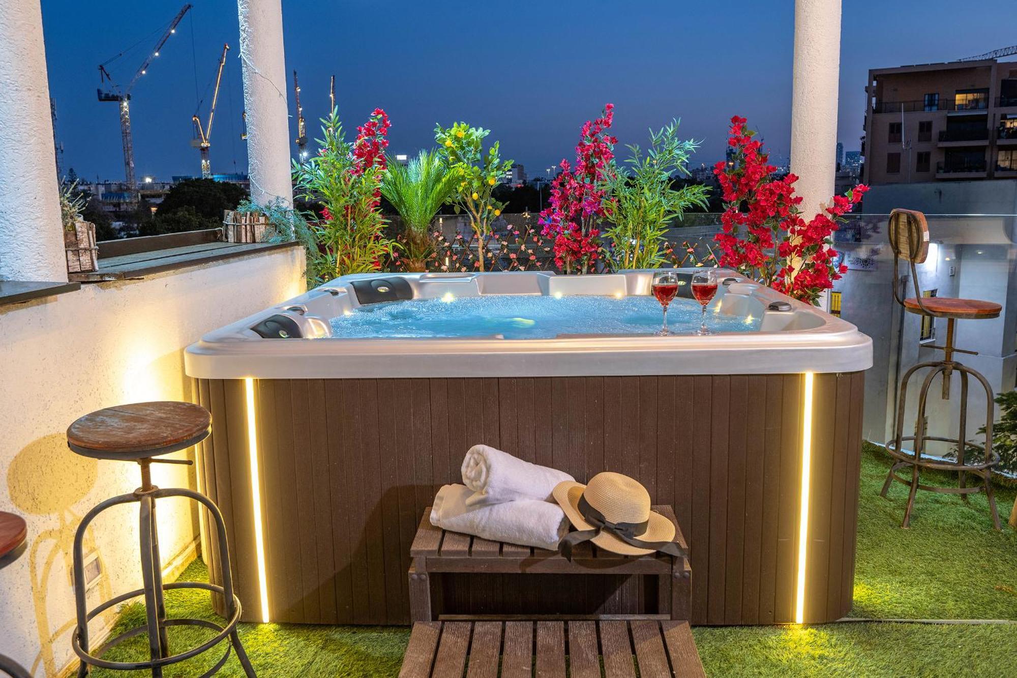 Luxurious Penthouse In Tel Aviv With Pool公寓 客房 照片